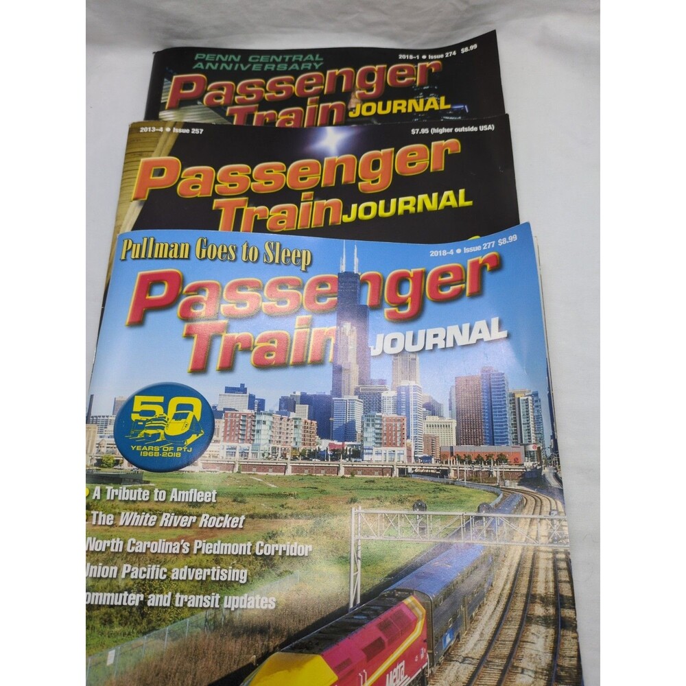 (3) Passenger Train Journal Magazines